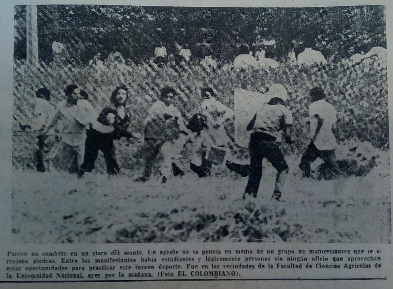 Fotografía tomada de la edición del 19 de mayo de 1972 del periódico El Colombiano.