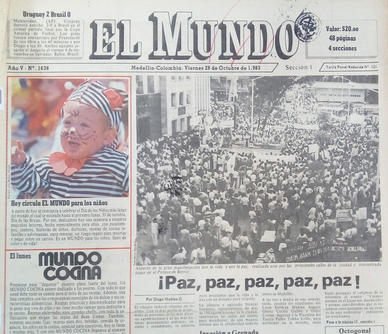 Fotografía tomada de la edición del 24 de junio de 1983 del periódico El Mundo.