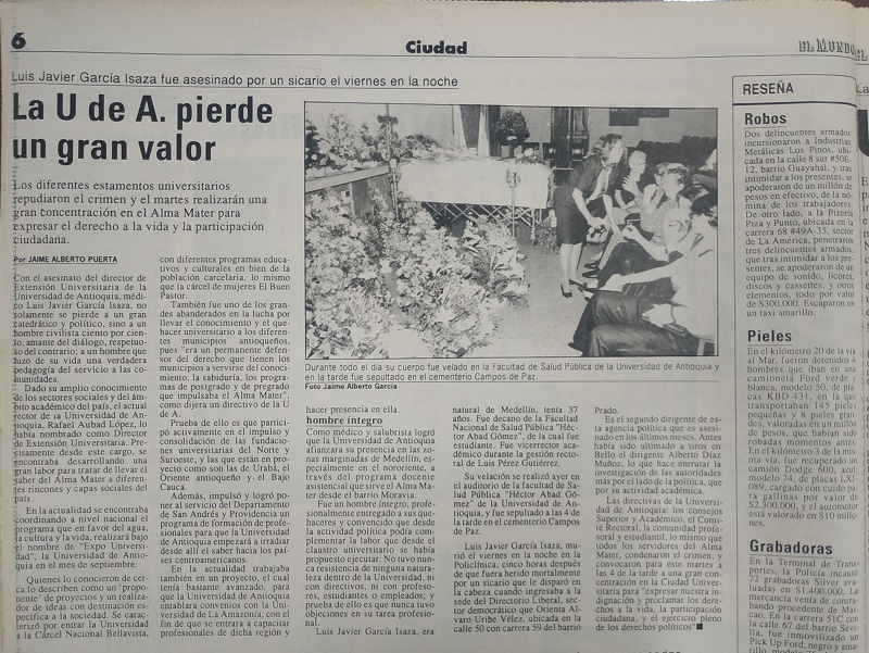 Fotografías tomadas de la edición del 20 de junio de 1993 del periódico El Mundo.