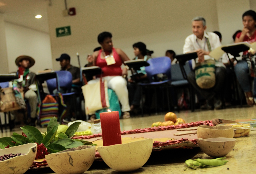 Ritual en la Universidad Intercultural de los pueblos