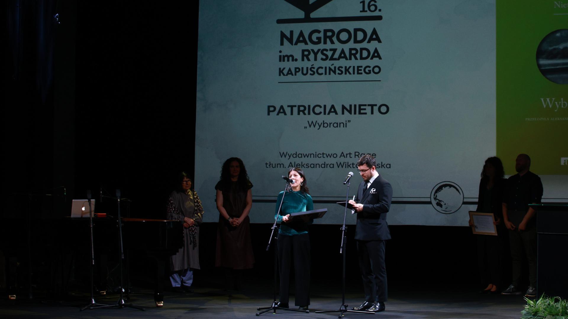 Patricia Nieto, finalista del Premio Kapuściński, estuvo presente en la premiación.