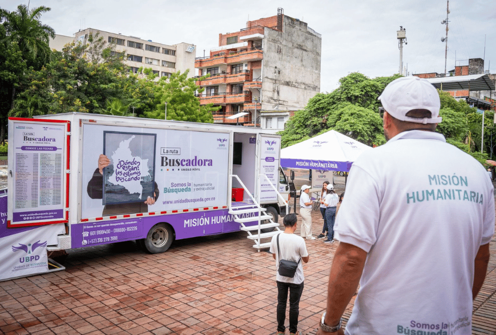 Unidad móvil de la Ruta Buscadora de la UBPD.